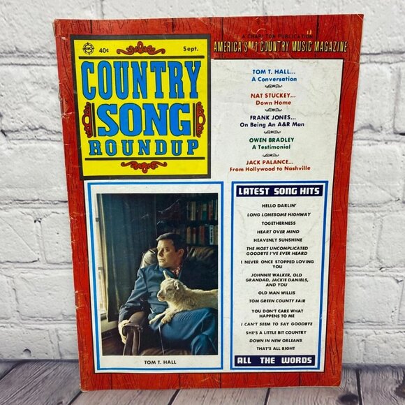 Vintage Country Song Round Up Magazine Sept. 1970 - Tom T. Hall Nat Stuckey - Picture 1 of 10